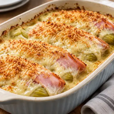 Gratin de poireaux au jambon facile et fondant