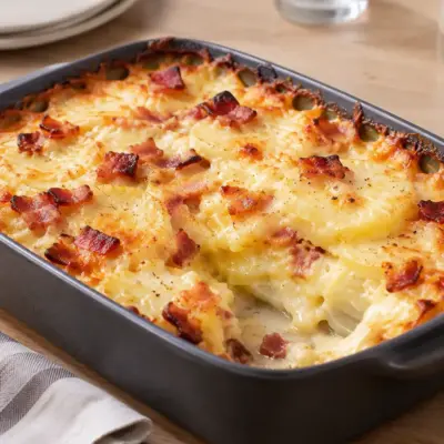 Gratin de pommes de terre au bacon facile