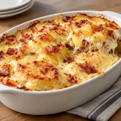 Gratin de pommes de terre au bacon facile
