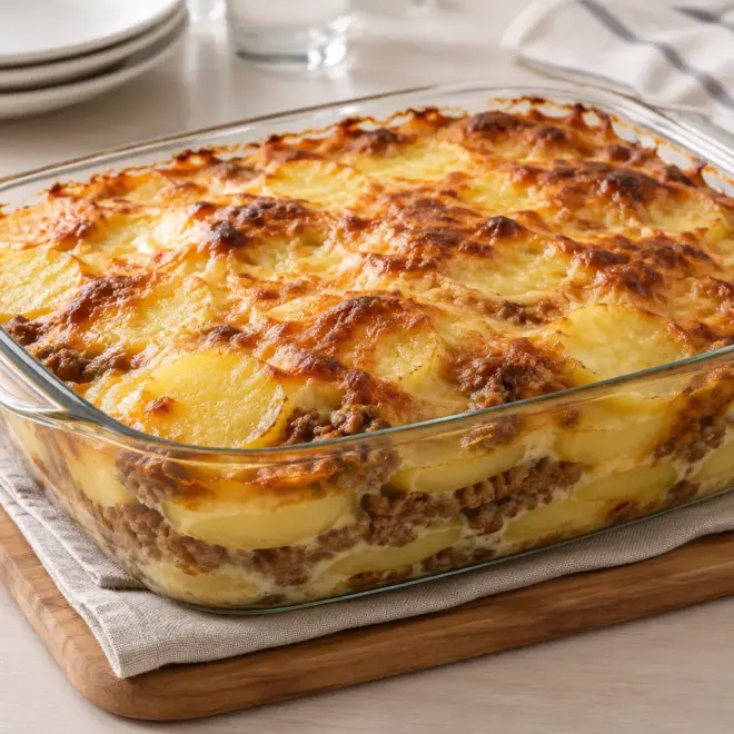 Gratin de pommes de terre au bœuf facile