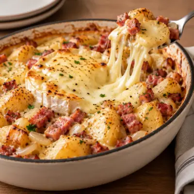 Gratin de pommes de terre au camembert facile