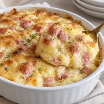Gratin de pommes de terre au jambon facile