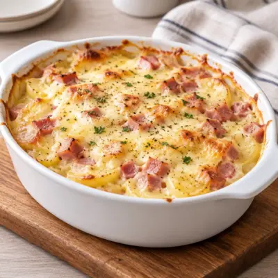 Gratin de pommes de terre au jambon facile