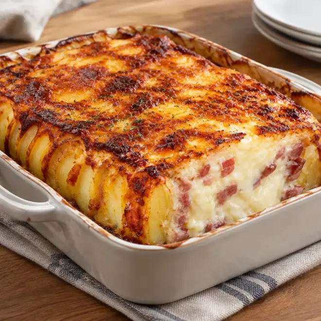 Gratin de pommes de terre aux lardons facile