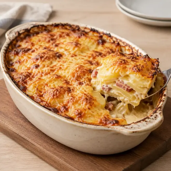 Gratin de pommes de terre aux lardons facile