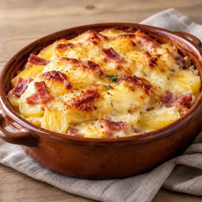 Gratin de pommes de terre facile au reblochon