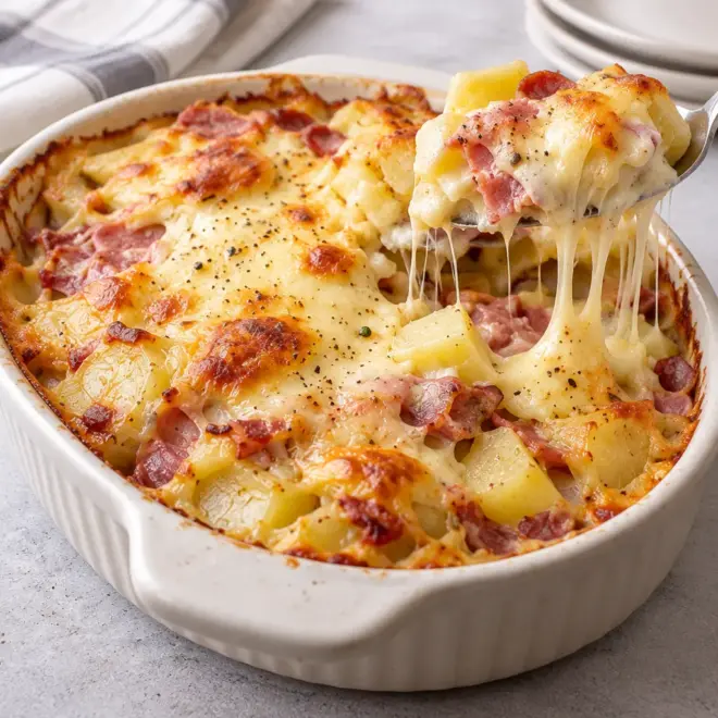Gratin de pommes de terre façon raclette facile