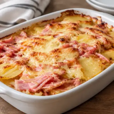 Gratin de pommes de terre : recette facile au jambon