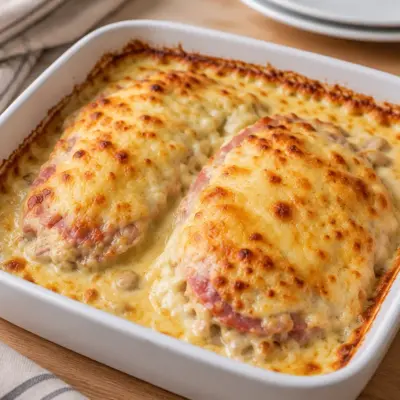 Gratin de poulet facile, crémeux et doré