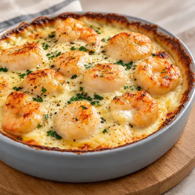 Gratin de Saint-Jacques facile et crémeux