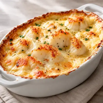 Gratin de Saint-Jacques à la crème facile