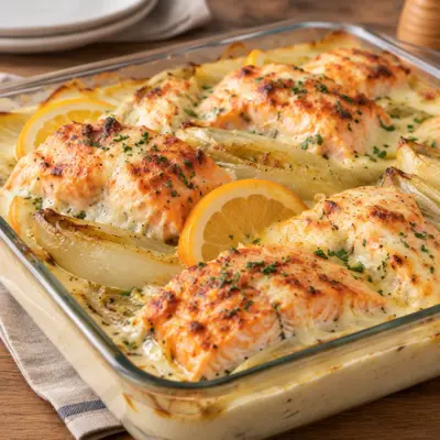 Gratin de saumon facile et crémeux