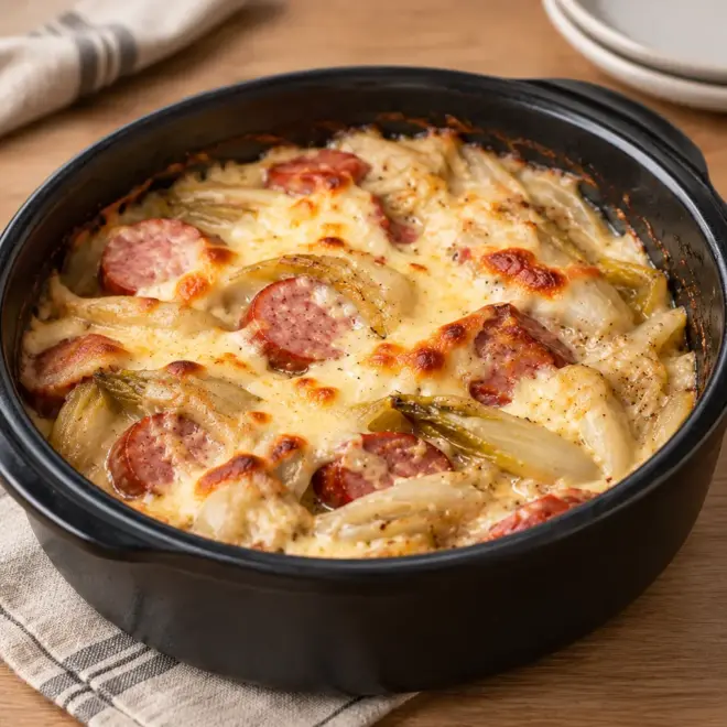 Gratin d’endives : recette crémeuse et dorée