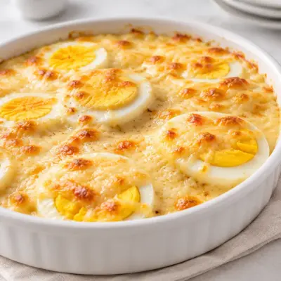 Gratin d’œufs à la béchamel facile