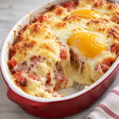 Gratin d’œufs au fromage facile et crémeux