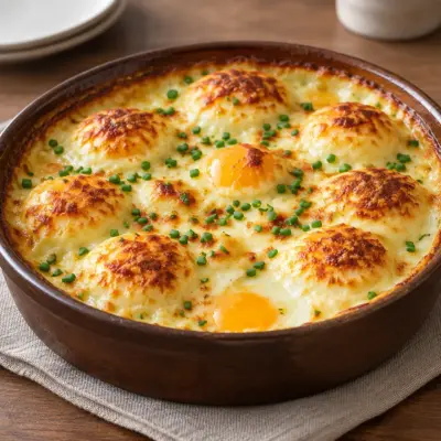 Gratin d’œufs au fromage facile et crémeux