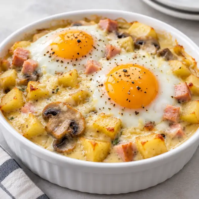 Gratin d’œufs pommes de terre, recette crémeuse