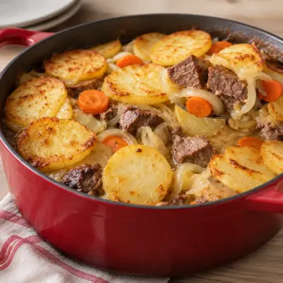 Gratin mijoté de bœuf facile en cocotte