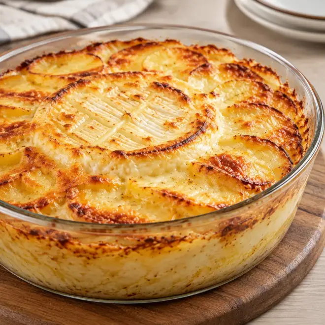 Gratin pommes de terre camembert fondant et doré