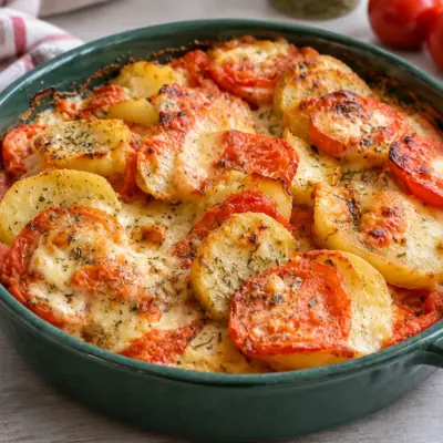 Gratin pommes de terre tomates, recette facile