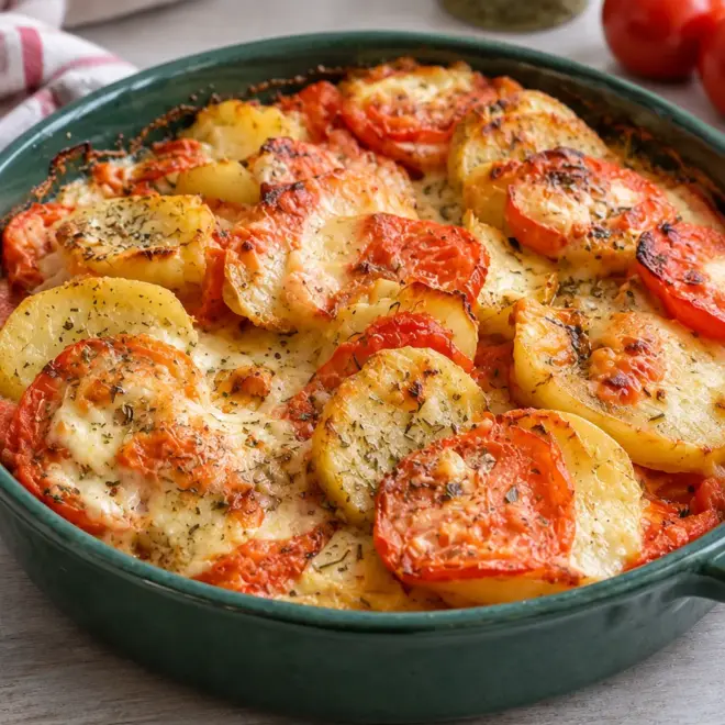 Gratin pommes de terre tomates, recette facile