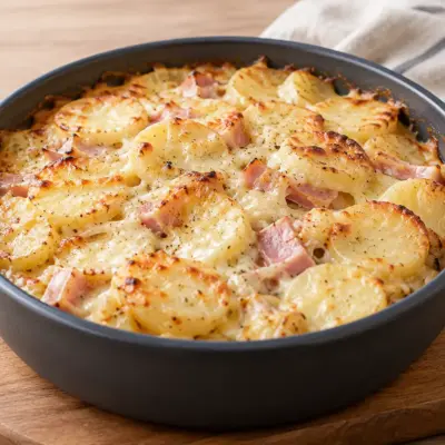 Gratin savoyard au jambon facile et crémeux