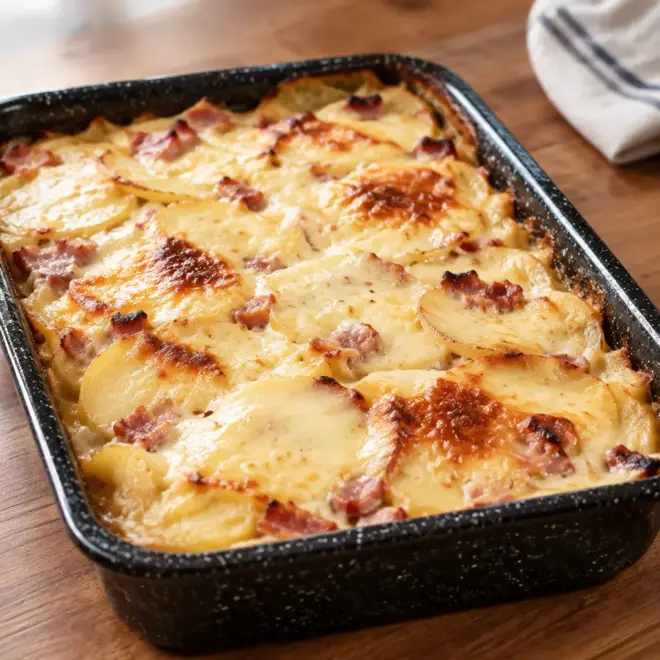 Gratin savoyard recette fondante aux lardons