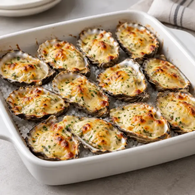 Huîtres gratinées : recette crémeuse au gruyère