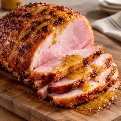 Jambon glacé à la moutarde facile et fondant