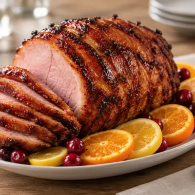 Jambon glacé rôti, recette tendre et caramélisée
