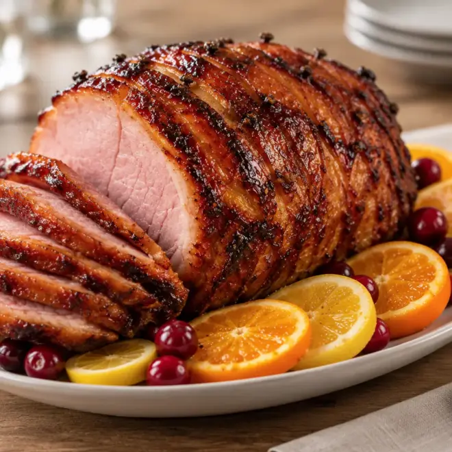 Jambon glacé rôti, recette tendre et caramélisée