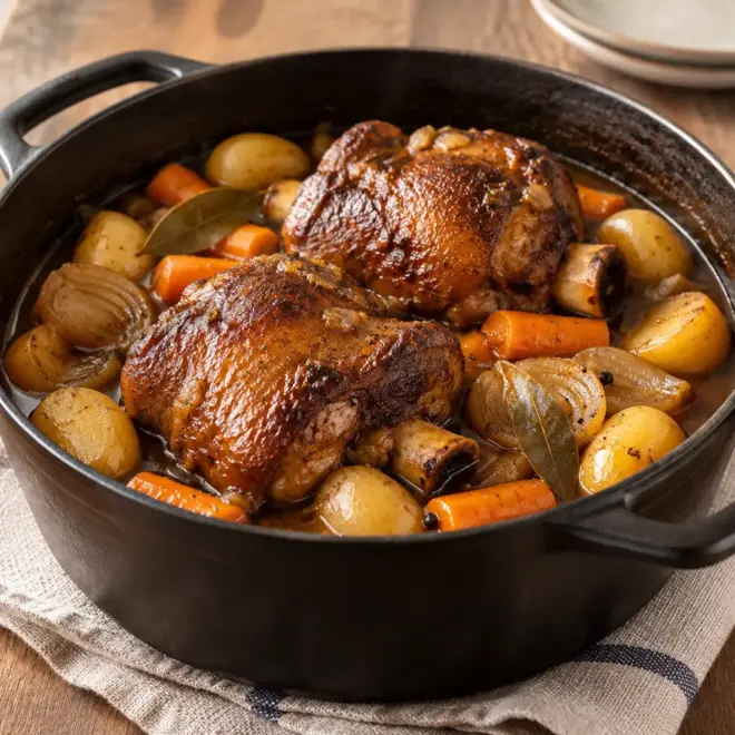 Jarret de porc à la bière brune fondant