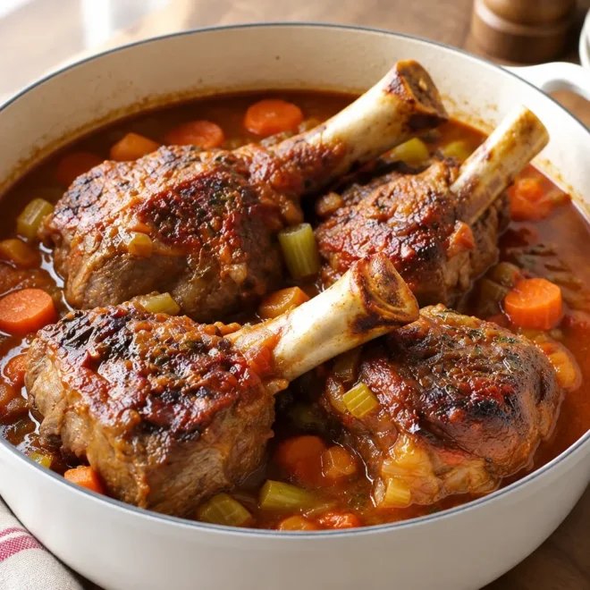 Jarrets d’agneau braisés : recette fondante