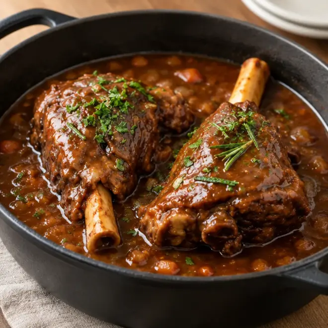 Recette jarrets d’agneau fondants en cocotte