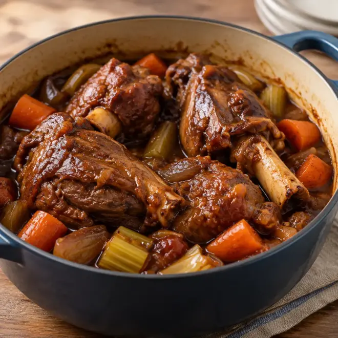 Jarrets d’agneau braisés : recette fondante