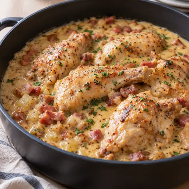 Lapin à la moutarde facile en cocotte