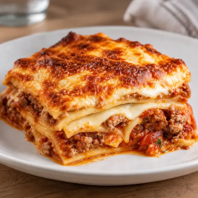 Lasagnes à la viande faciles et gratinées
