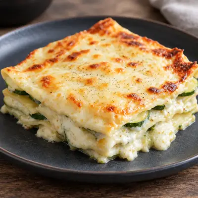 Lasagnes courgettes chèvre, fondantes et dorées