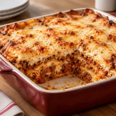 Lasagnes gratinées au bœuf, recette fondante