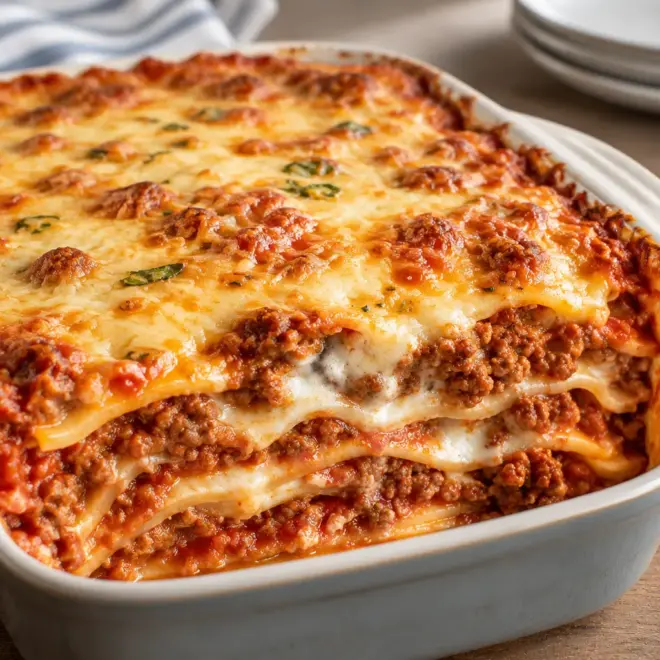 Lasagnes recette à la viande et béchamel
