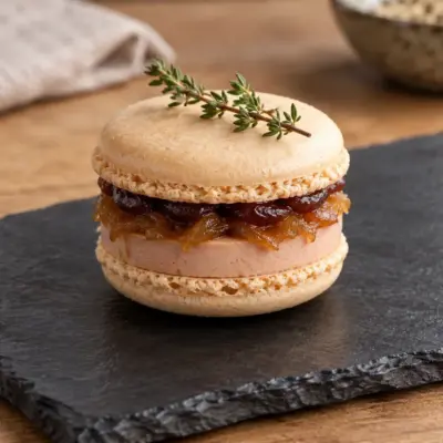 Macaron salé au foie gras facile et raffiné