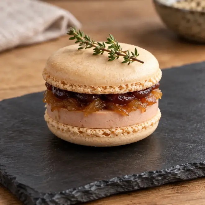 Macaron salé au foie gras facile et raffiné