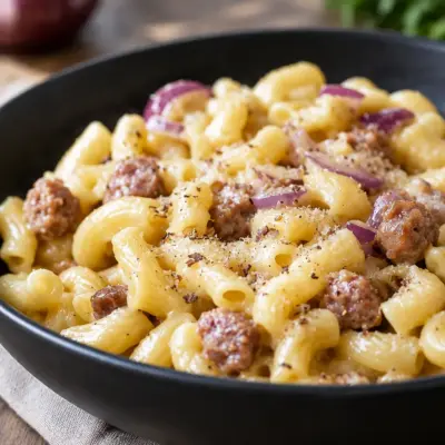 Macaronis aux saucisses : recette crémeuse facile