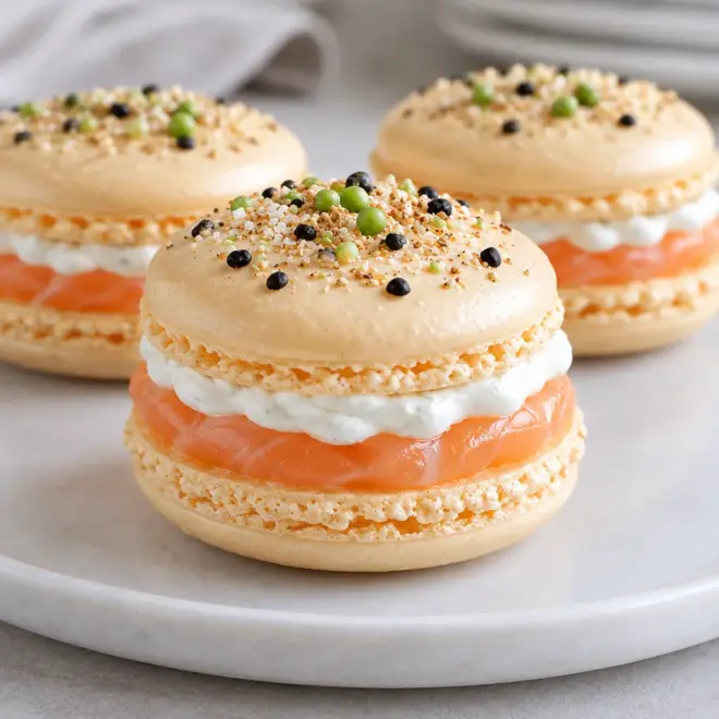 Macarons salés au saumon fumé faciles