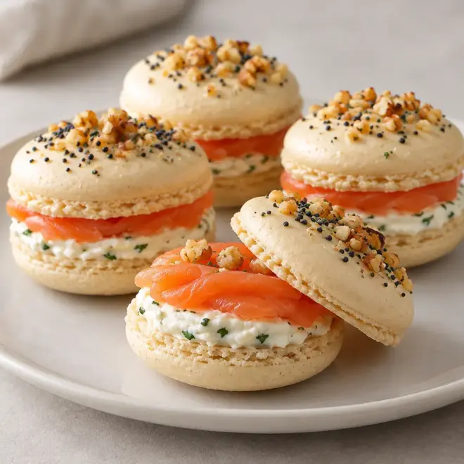 Macarons salés au saumon fumé faciles