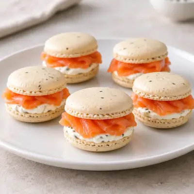 Macarons salés au saumon fumé faciles