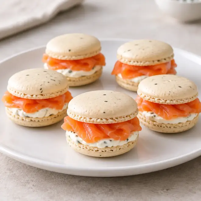 Macarons salés au saumon fumé faciles