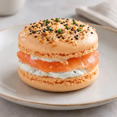 Macarons salés : recette au saumon fumé