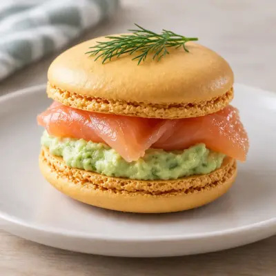 Macarons salés recette au saumon et à l’avocat