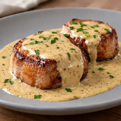 Médaillons de porc : sauce crémeuse facile